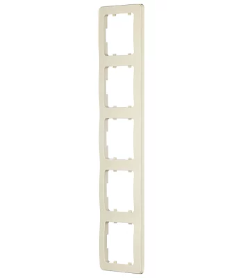 Рамка HEGEL Master Р405-01 пятиместная горизонтальная слоновая кость