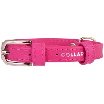 Ошейник для собак COLLAR Glamour без украшений 20мм 30-39см розовый(Glamour без украшений 20мм 30-39см розовый)